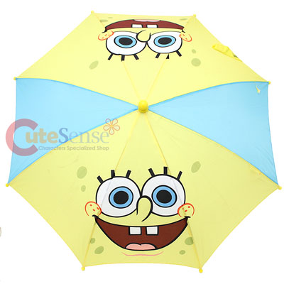 Nick Jr. SpongeBob Kids Umbrella -Face Yellow Blue